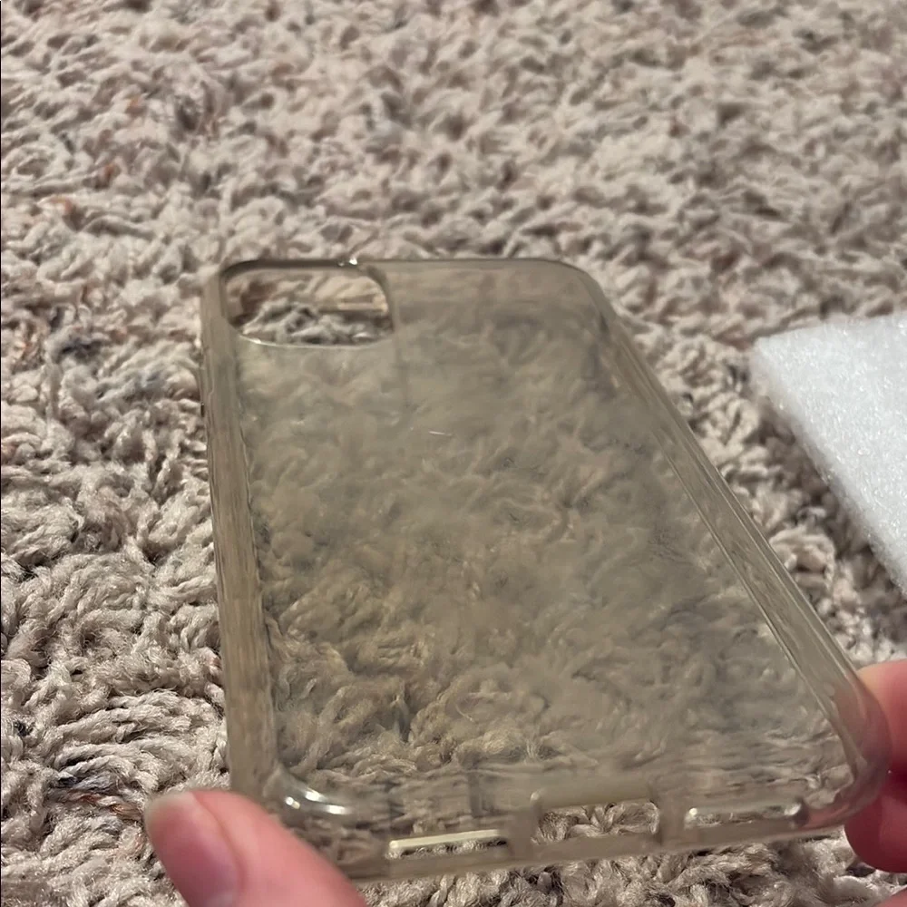 iPhone 11 Glitter Clear White Phone Case with Photo Pocket and Clear phone case - Picture 3 of 11
